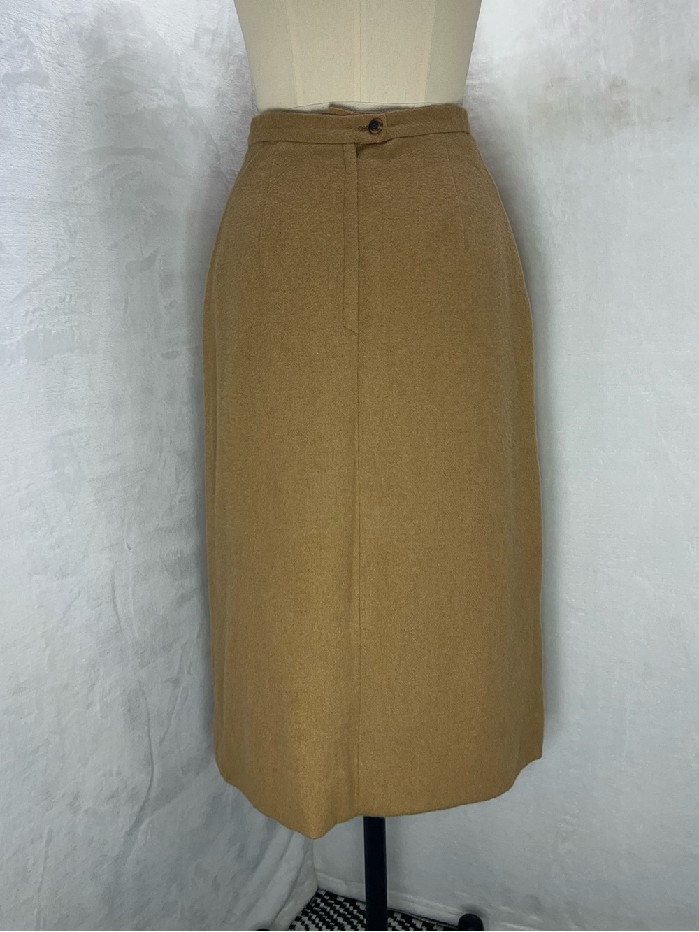Vintage Brooks Brothers Camel Hair Pencil Skirt Size 4 Regular - Picture 5 of 15